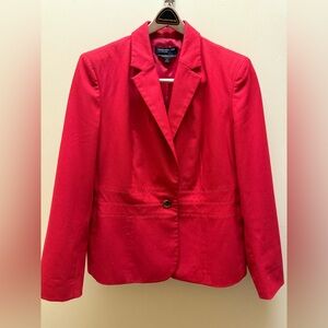 Jones New York Women's Red Blazer Single Button Size 14